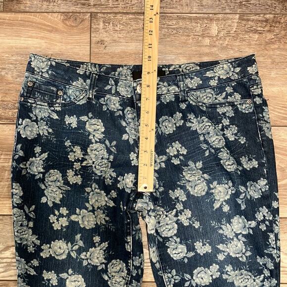 REWASH Junior Girls Floral Print Straight Leg Jeans Size 13 Inseam 29" - Picture 6 of 9